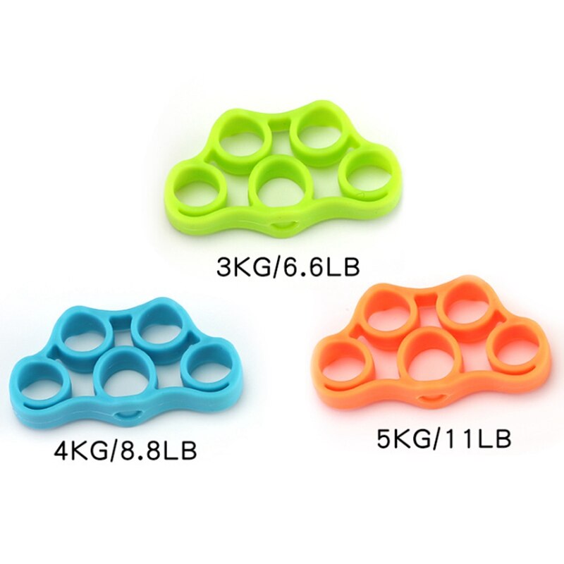 3Pcs Siliconen Verdikte Anti-Breuk Vinger Rally Apparaat Vijf Vinger Rally Ring Vinger Training Apparaat