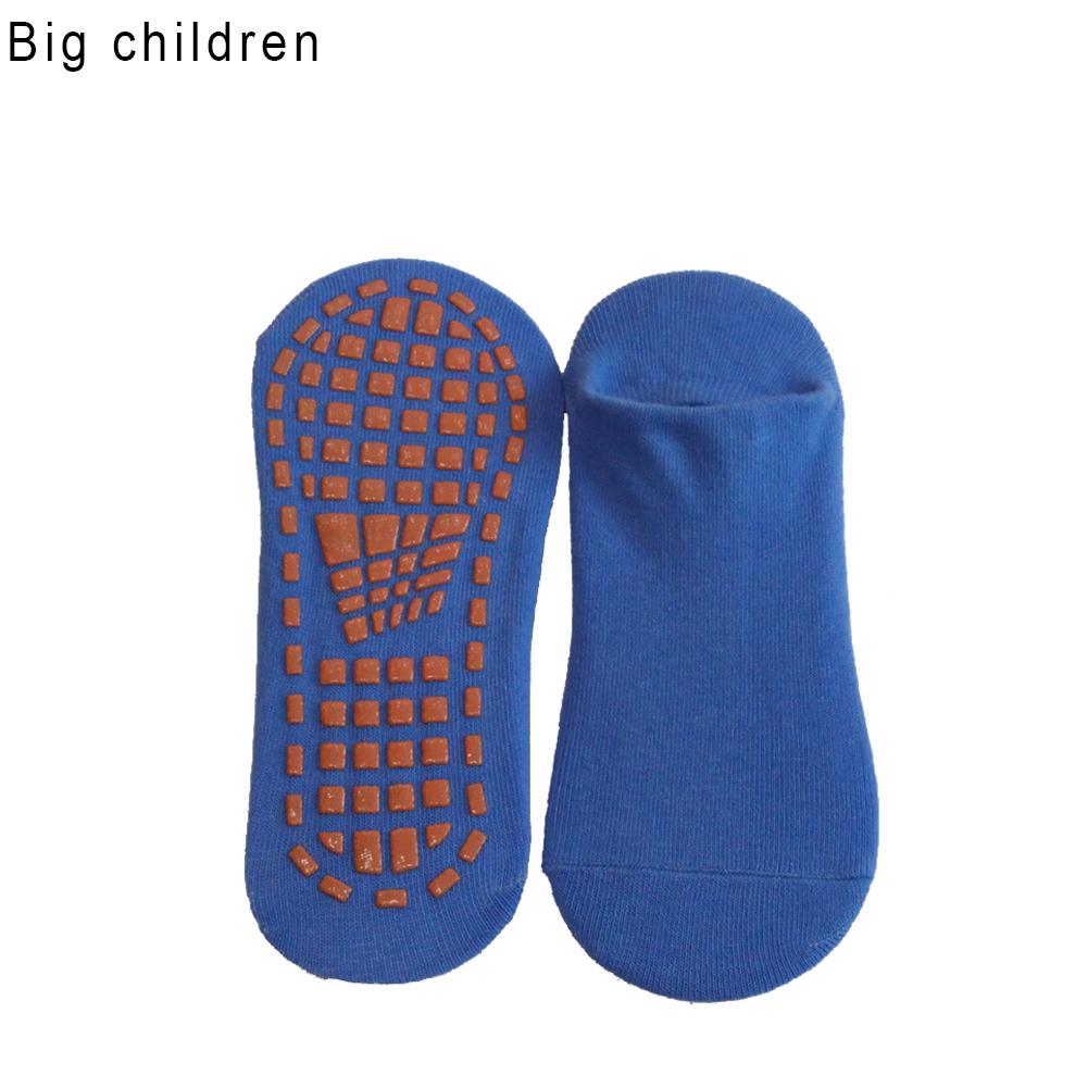 Children Polyester Cotton Anti Skid Socks Trampoline Socks Adult Comfortable Wear Non Slip Sports Socks Spring Autumn Winter: S Blue