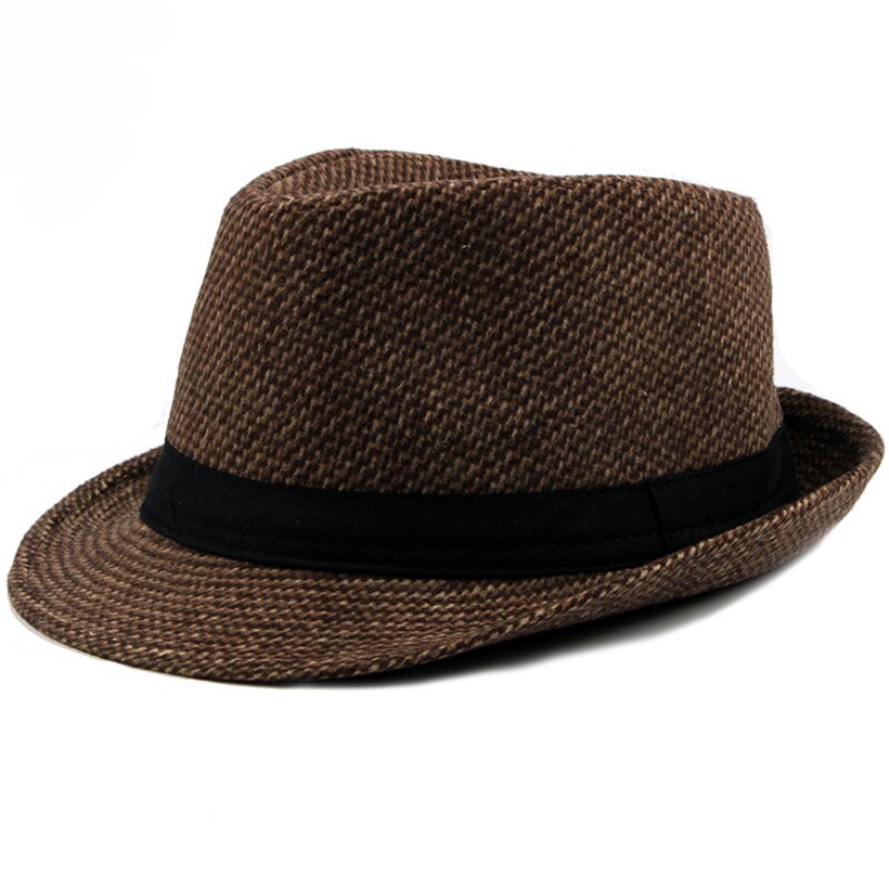 Ht1514 høst vinter vår herrehatter uformelt fast svart grå kaffe fedora hattemaker retro derby jazzhatter britiske trilby hattemaker