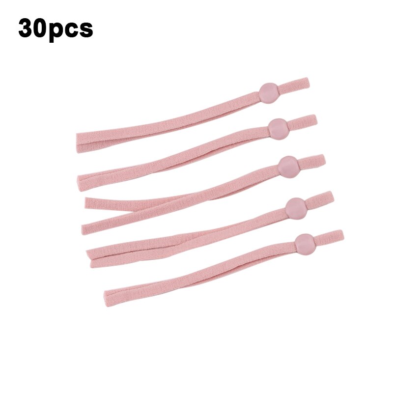 30 pièces masque plat élastique bande en caoutchouc corde oreille pendaison corde réglable bricolage doux noir blanc élastique couture masque artisanat accessoires: 15