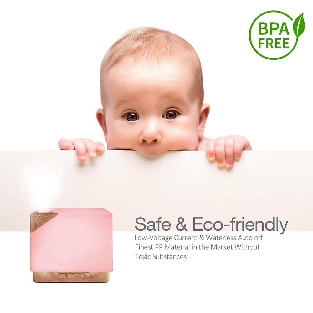 Essential Oil Aroma Diffuser,Premium 5In1 Ultrasonic Aromatherapy Fragrant Oil Vaporizer Humidifier Auto Off Safety Switch 600ml