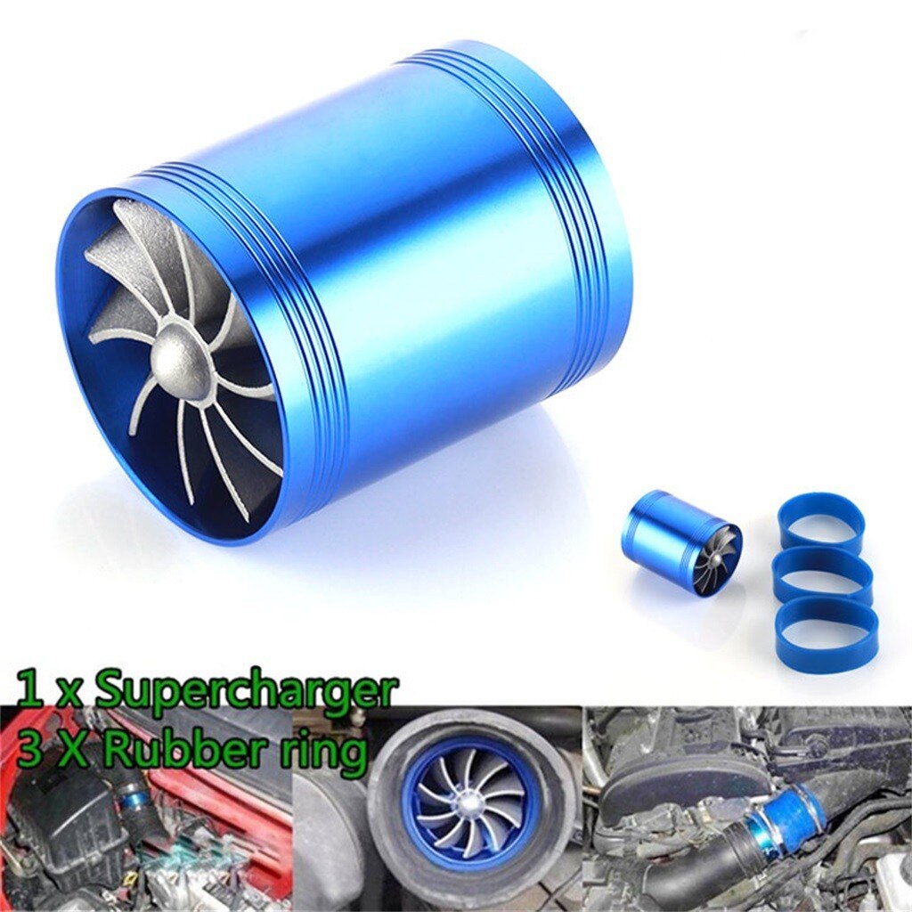 auto Turbina di Aspirazione aria auto rimontare turbo gas Olio Combustibile risparmiatore fan turbo compressore Turbina Misura per Tubo di Aspirazione dell'aria diametro 2.5-2.9in