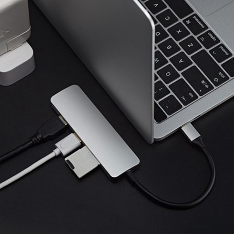 Hub Usb 5 en 1 lector de tarjetas USB 3,0 HUB Micro adaptador de cuatro puertos USB 3,0 Hub USB Splitter adaptador de alta velocidad accesorios de computadora