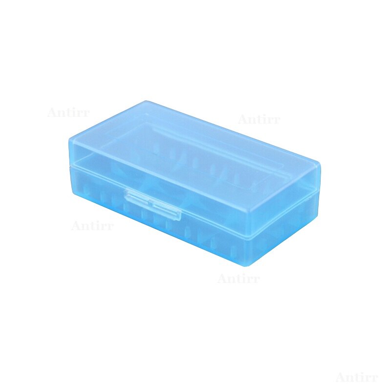 18650 2x boîtier de batterie en plastique  cr123a 16340 4 cellules 18350 batteries de rechange support de support boîte de rangement conteneur étanche coloré: Bleu
