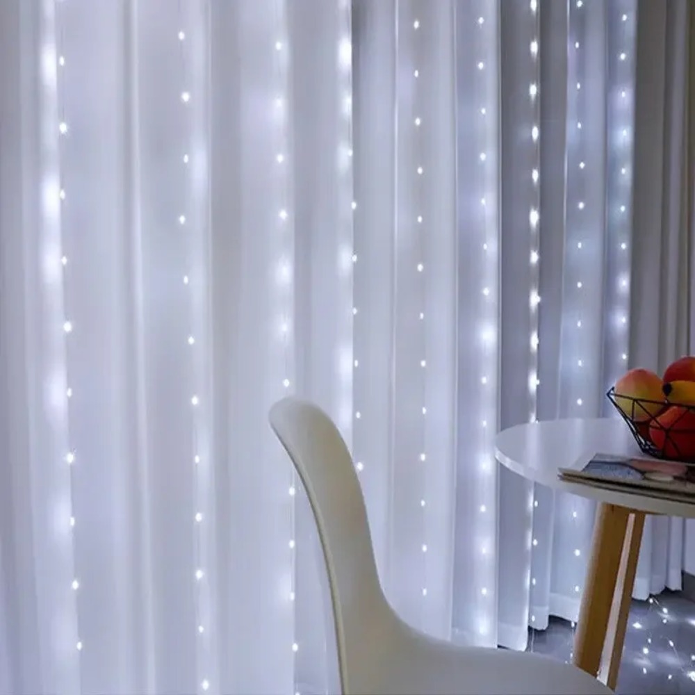 Cortina de luces LED USB, 8 modos, guirnalda de luces con Control remoto, cadena de luces, decoración navideña para boda, dormitorio, lámpara de Año