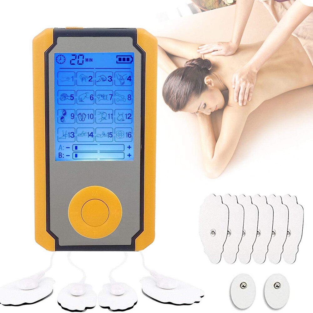 Electrostimulator Massager Oplaadbare Multifunctionele Puls Spierstimulator Onafhankelijke Controle Met Dual Output Kanaal