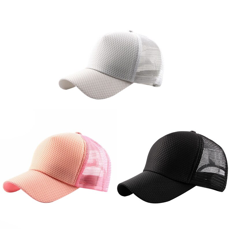 Tennis Cap Casual Style Sunshade Polyester Mesh Hat Headwear Outdoor Sports Wear With Adjustable Back Closure Running