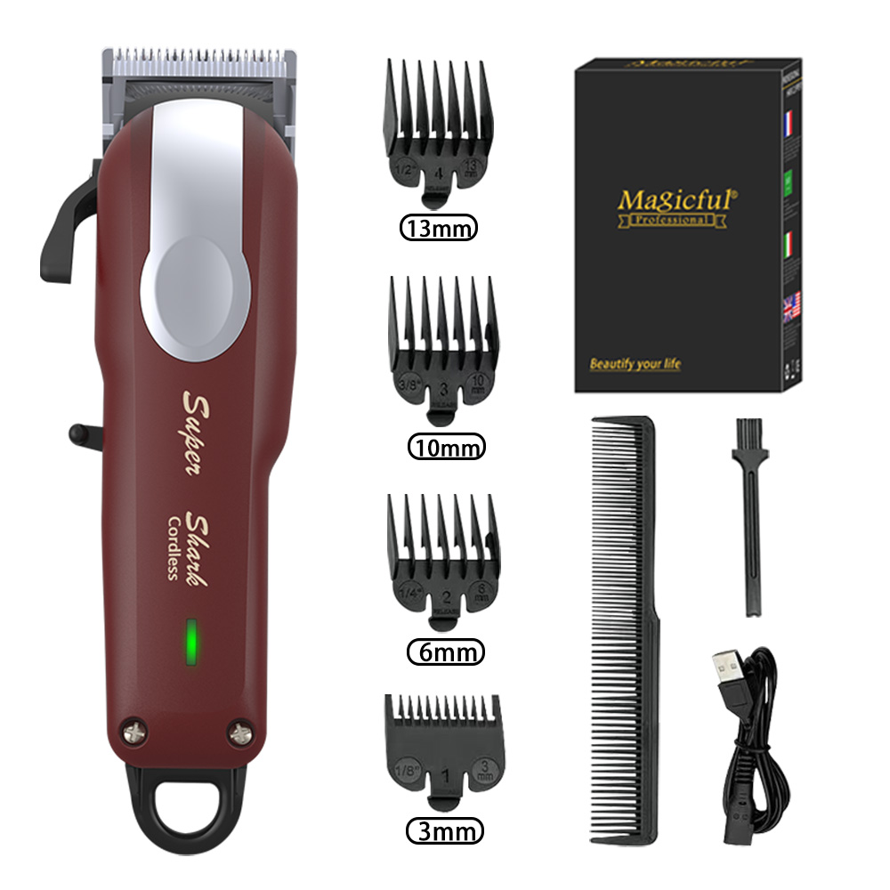 Cortadora de pelo mágica con batería de litio, recortadora recargable por USB, pantalla LED, afeitadora de barba para hombre en casa, Máquina para cortar cabello