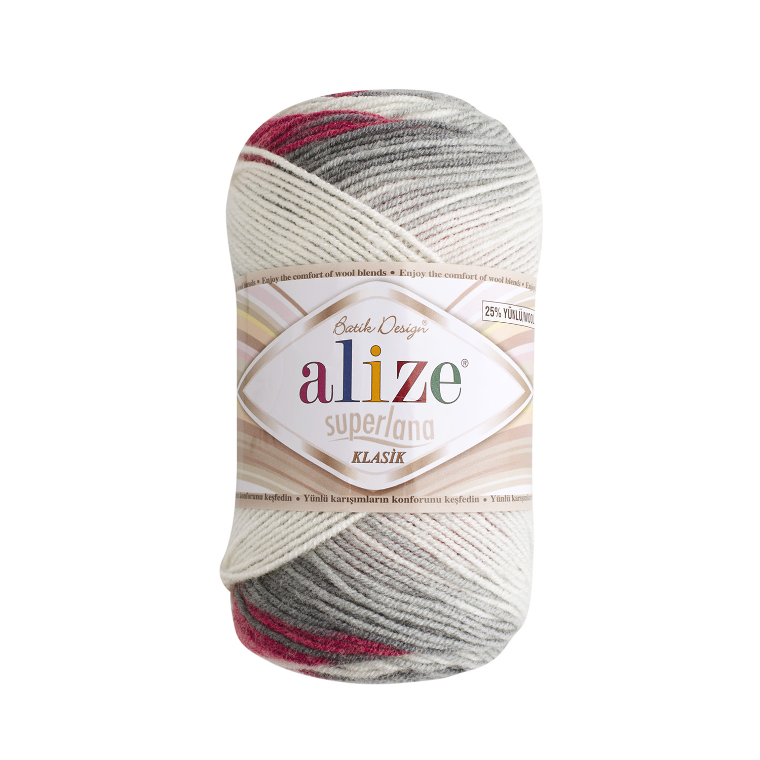 Alize Superlana Klassieke Batik Breien Garen Haak Garen Acryl Garen Zacht Garen Multicolour Garen Superlana Klasik Batik: 5740