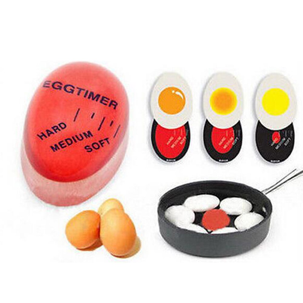 Color Changing Egg Timer Resin Perfect Half/Semi/Fullyboiled Eieren Door Temperatuur Keuken Helper Ei Timer Gadgets Warmte-Slip