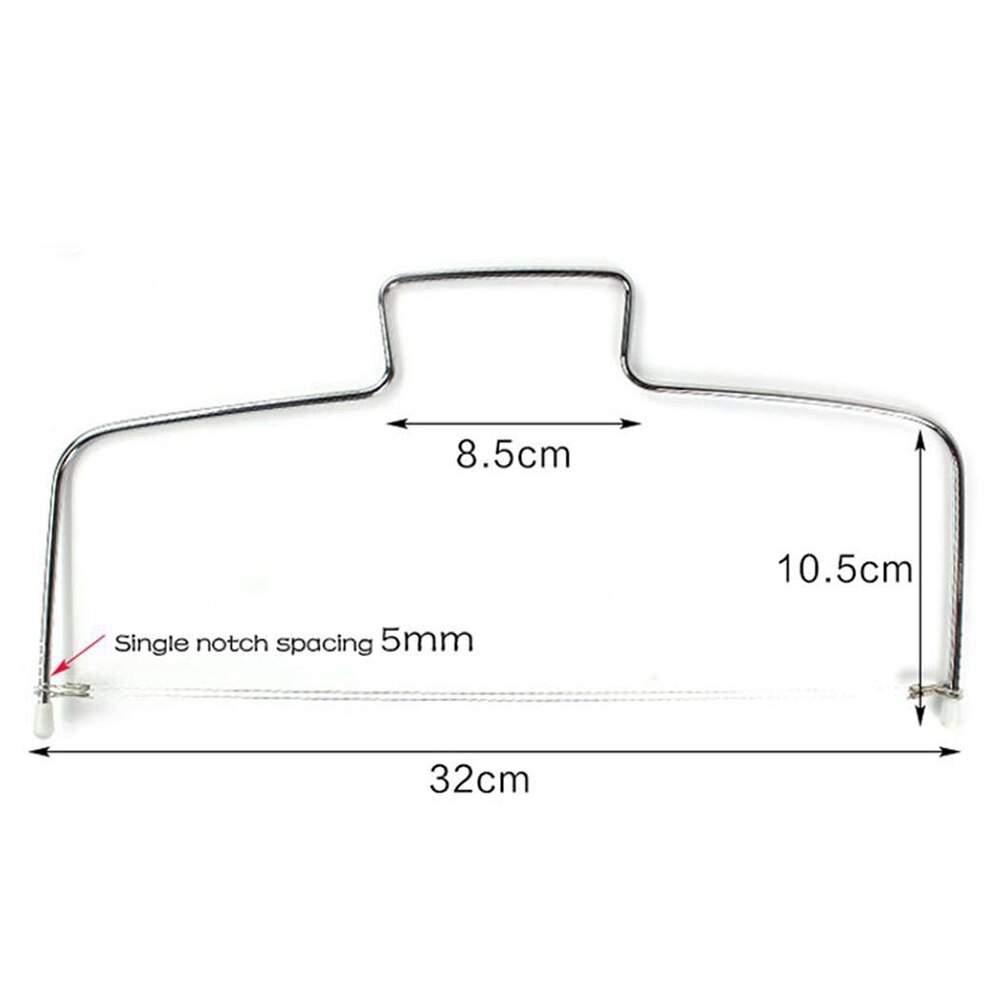 Coupe-gâteau à Double fil réglable en acier inoxydable, 2 lignes, 32cm, scie à découper, grattoir, séparateur de pain, couteau à pâtisserie, outils de cuisson
