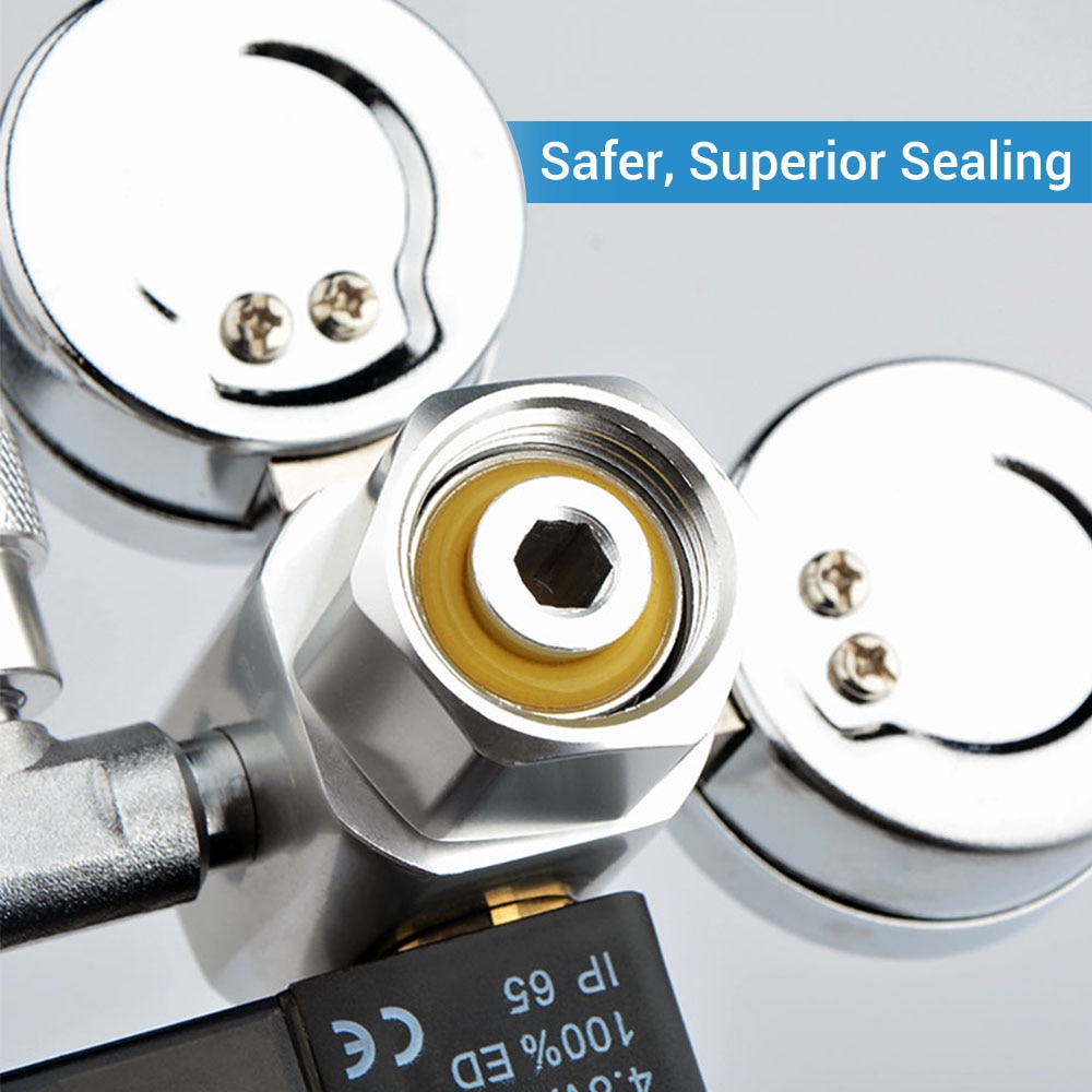 NICREW Aquarium CO2 Regulator Magnetic Solenoid Kit Check Valve Fish Tank Accessories CO2 Control System Reactor Generator Set