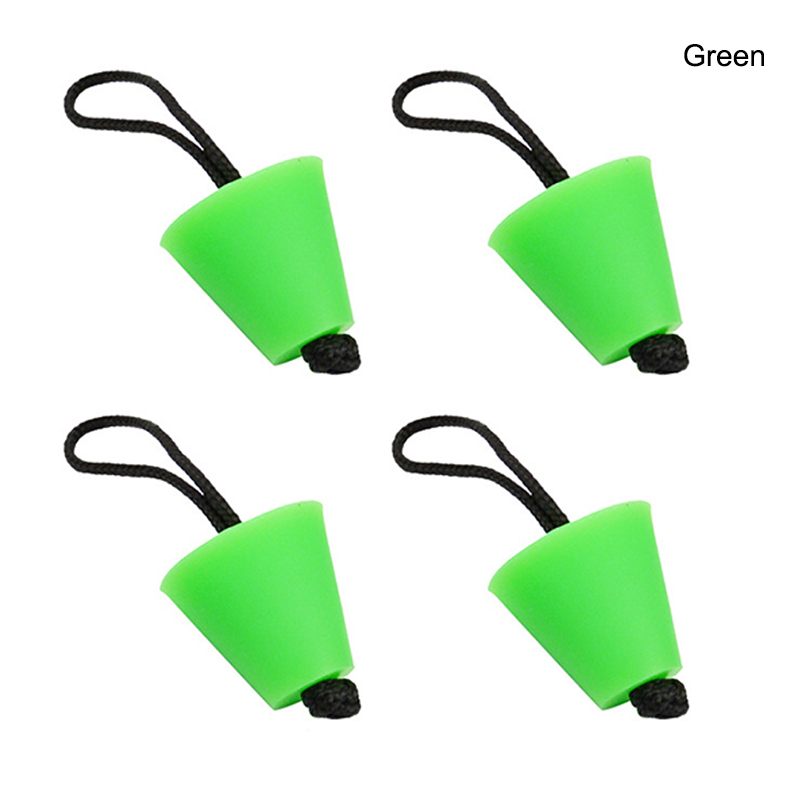 Kit de tapones universales de silicona para Kayak, tapones duraderos para canoa, tapón resistente al desgaste, pieza de repuesto, 4 piezas: Verde