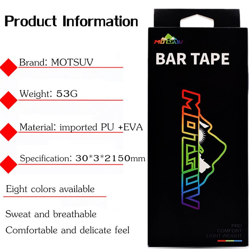Landeveissykkel bar teip tetris seighet vibrasjonsdemping anti-vibrasjon eva pu bøyd styre bar teip pakke inn  +2 bar plugger