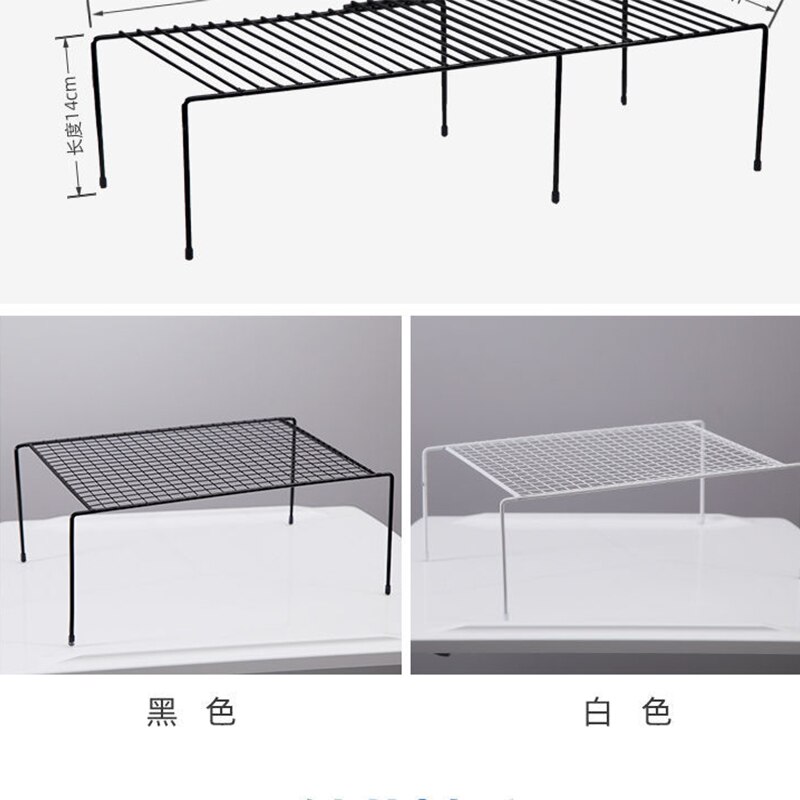 Cabinet Shelf Organizers Stackable Expandable Set of 2 Metal Kitchen Counter Metal Shelves SP99