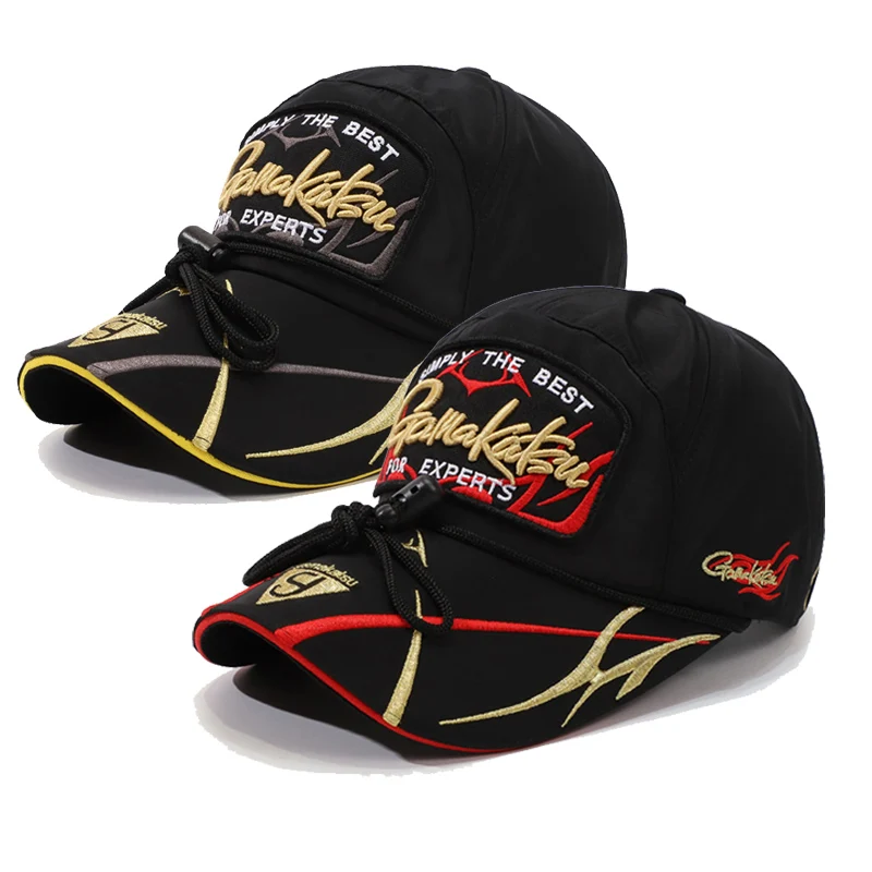 Gamakatsu waterdichte visserij-baseballpet Katoenen zonwering Vissershoeden met clip Trendy truckerhoeden voor heren