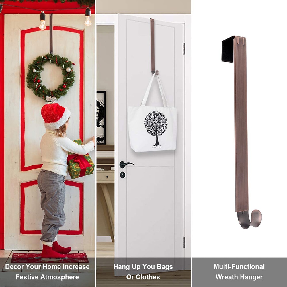cintre de couronne longueur réglable cintre de couronne pour porte d'entrée support de crochet de couronne robuste pour les décorations de noël