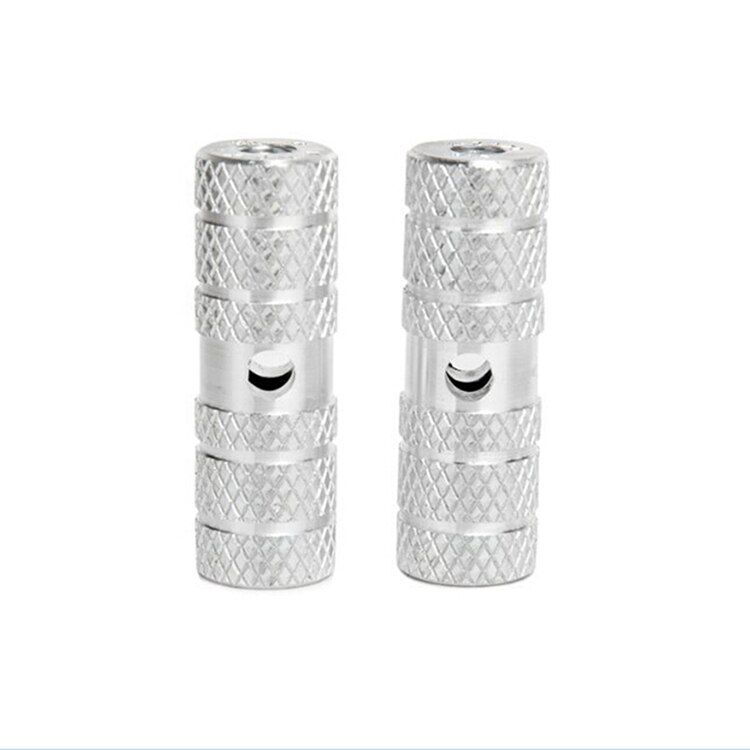 Soporte de pie de para bicicleta de montaña, Pedal de cilindro de eje de rueda delantera y trasera, BMX, 2 uds.: Silver