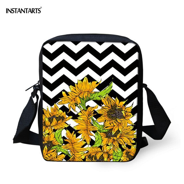 INSTANTARTS Sunflower Print Crossbody Bag Kindergarten Schoolbags You Are My Sunshine Mini Messenger Bag Boys Girls Handbag: HXA621E