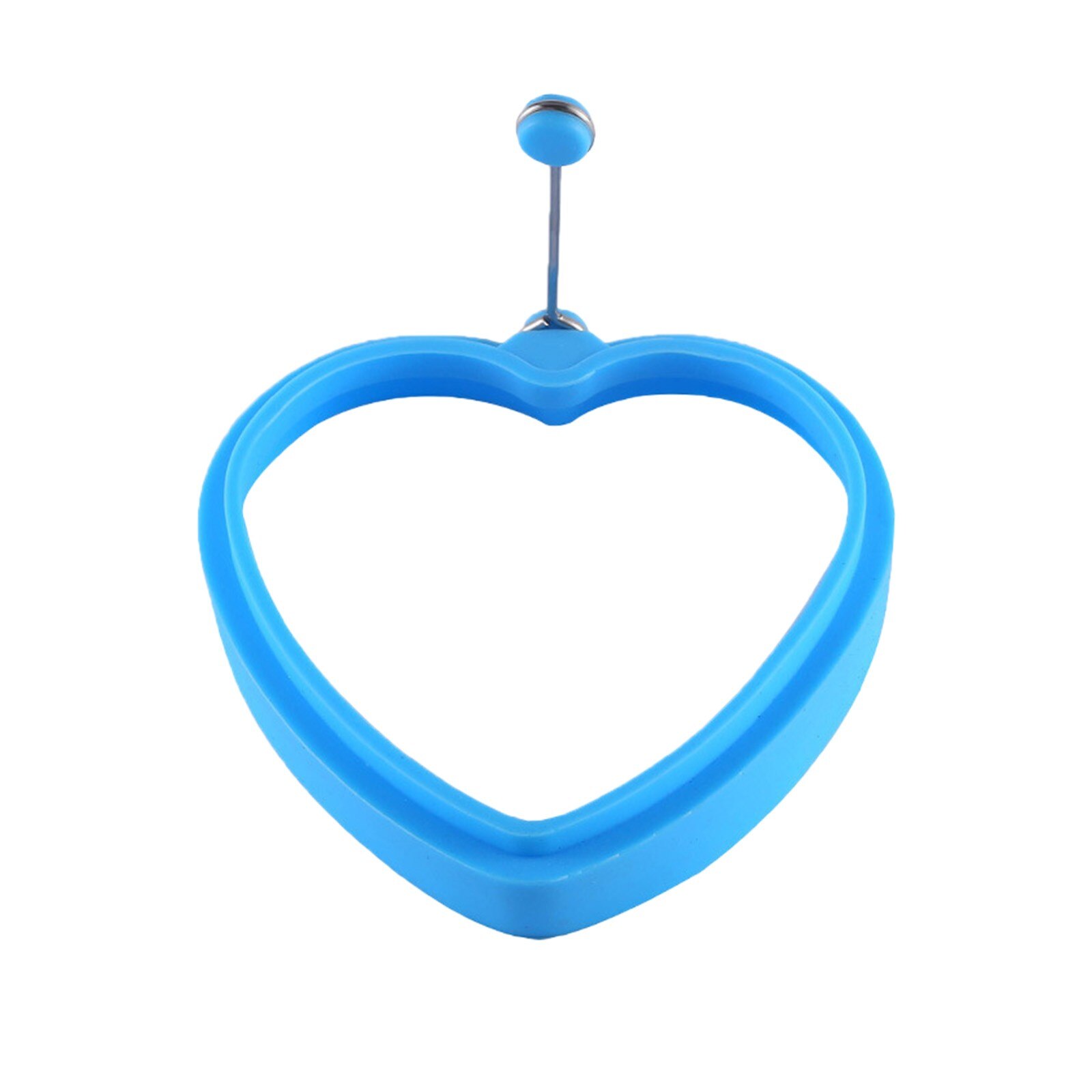 30# Heart Shaped Circular Ring Frying Mold With Handle Non-stick Frying Silicone Mold Kitchen Egg Tool Moldes De Silicona