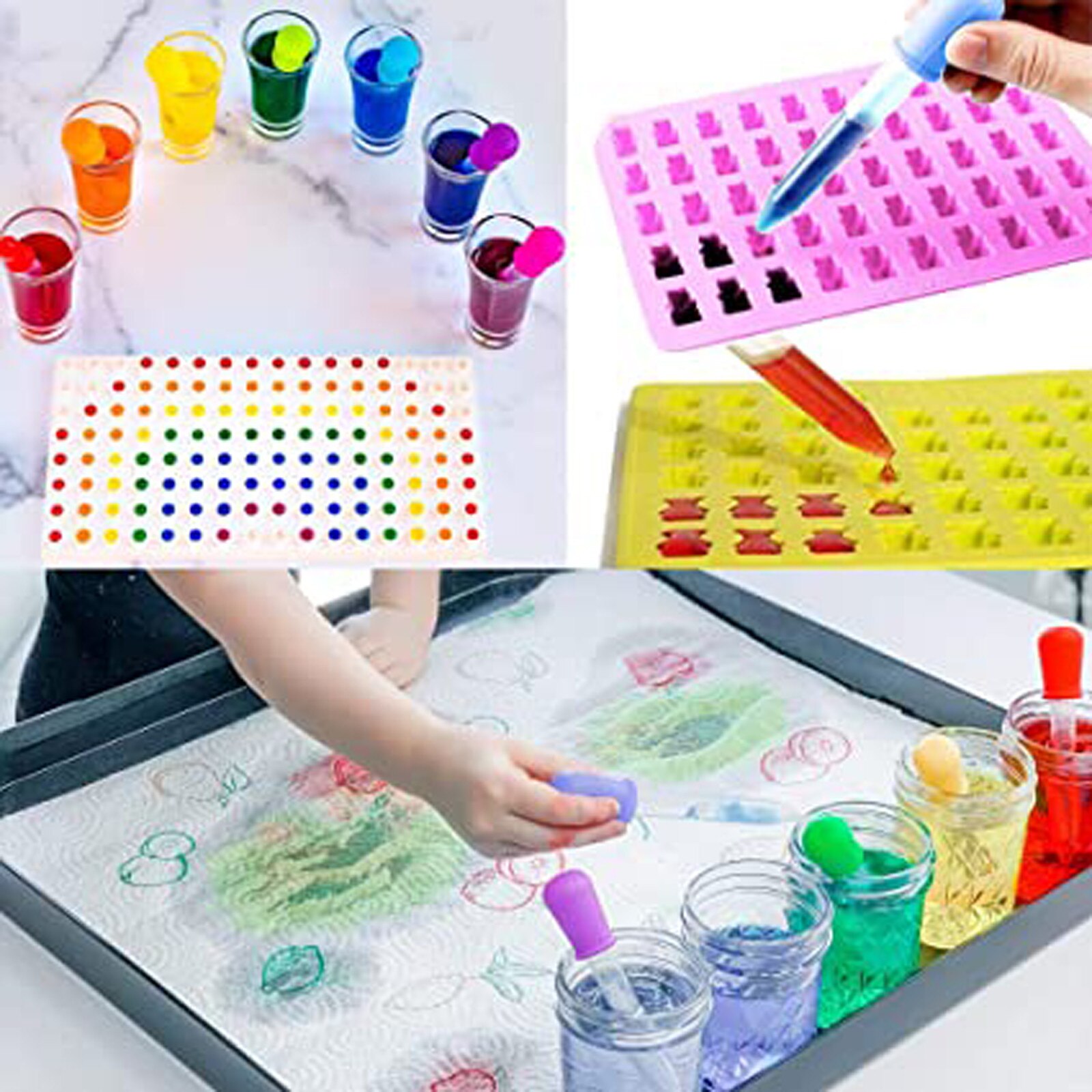 8 Packsmall Silicone Plastic Pipette Dropper Feeding Medicine Liquid Eye Ear Pipette Dropper School Lab Experiment Supplies R6