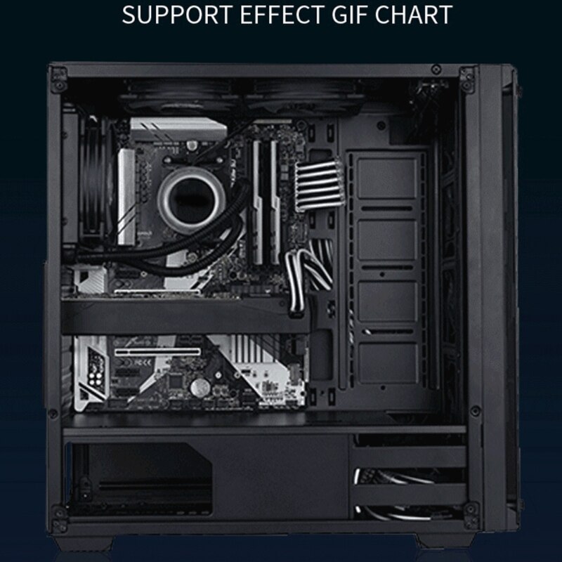 Graphics Card Bracket RGB Support Frame ARGB Sync jack Video Card Sag Holder/Holster Bracket Automatic Color-changing