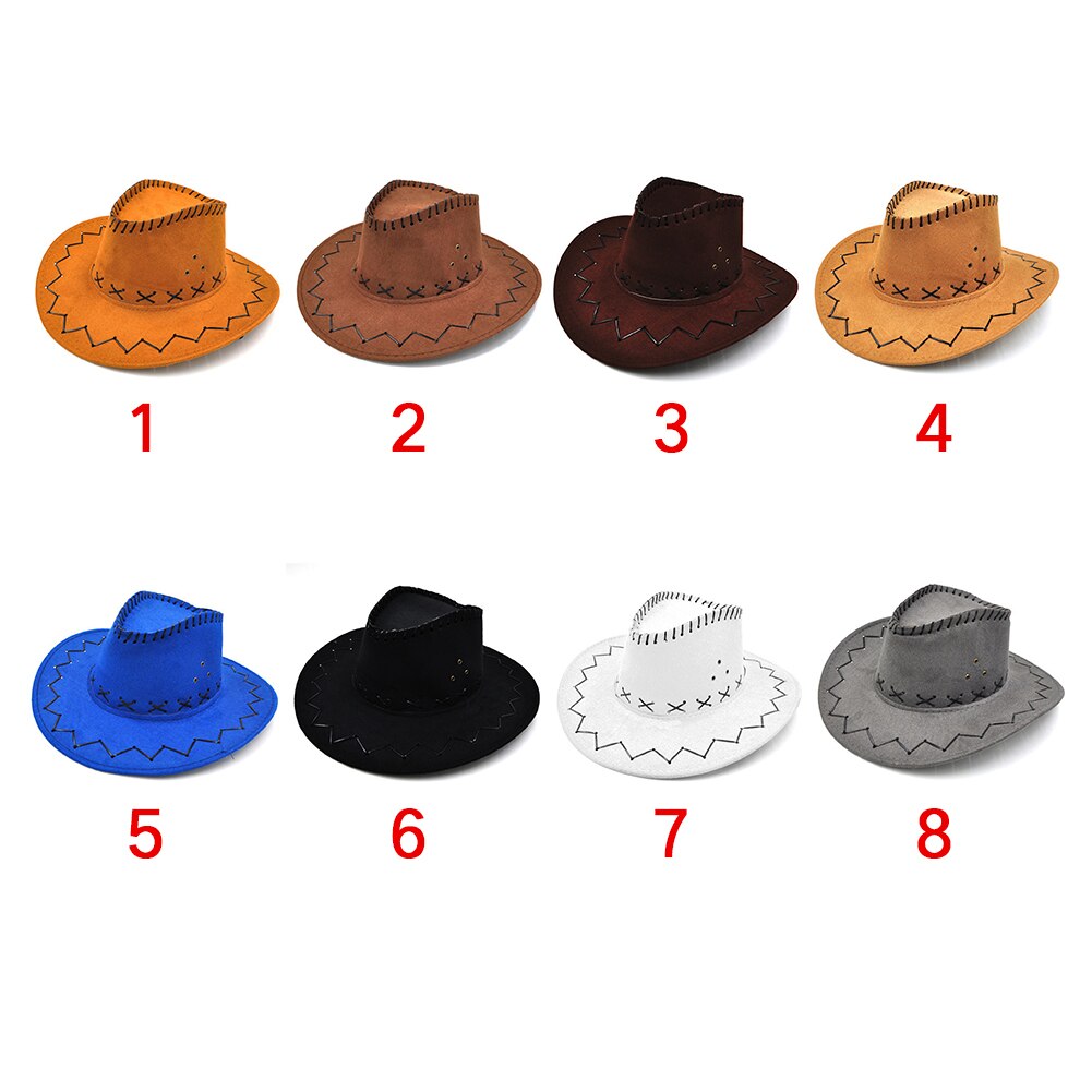 Vintage Cowgirl Casual Prints Jongens Meisjes Retro Zonnescherm Ridder Cap Cowboy Hoed Brede Rand Party Kostuums Verstelbare Halloween