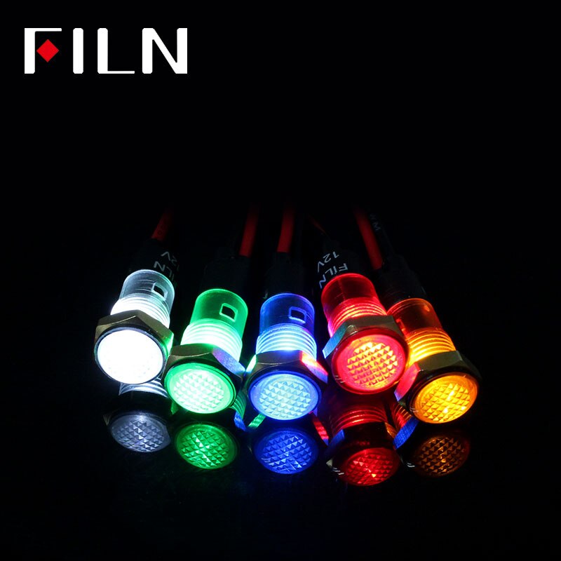 FILN 8mm 6volt 110v 12V 24V led light indicator lamp pilot light signal light