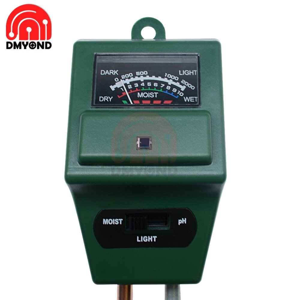 Tuin Plant Bloem Ph Tester Bodem Water Vocht Light Test Sensor Meter 3 In 1 Diy Elektronische Bodem Analyzer Vierkante hoofd