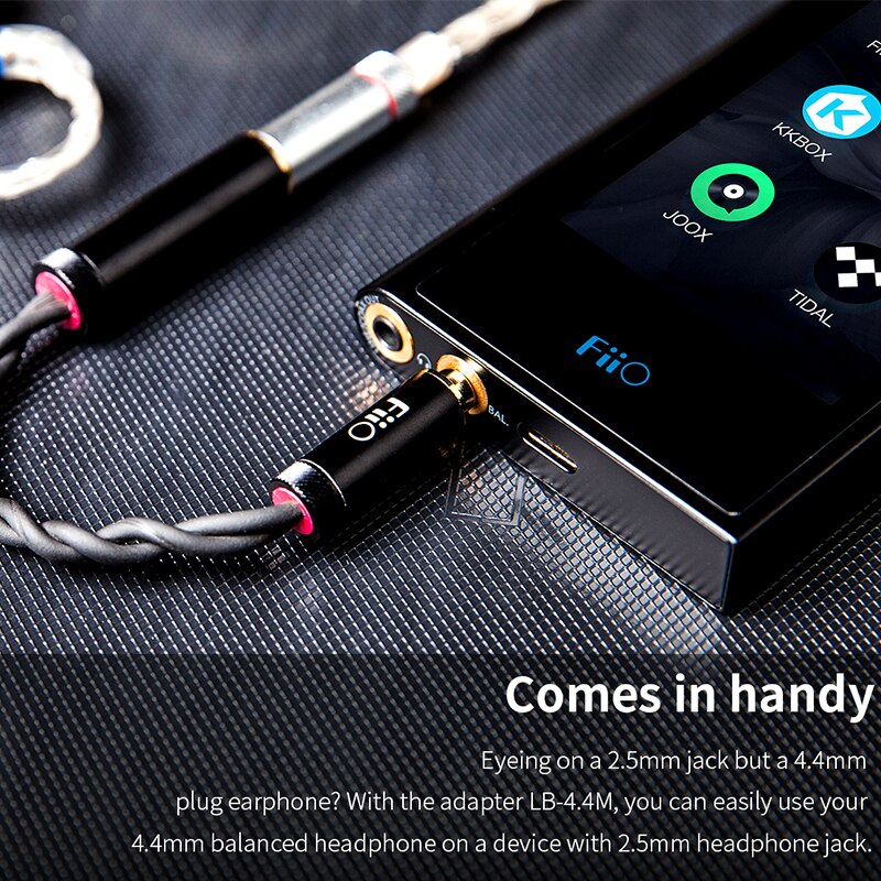 Dla FIIO gracz Q5 M9 X7II Fiio LB-4.4M (LB 4.4M) 4.4mm żeńskie robić 2.5mm męskie zbalansowane adapter podłączanie 4.4mm wtyczki słuchawki