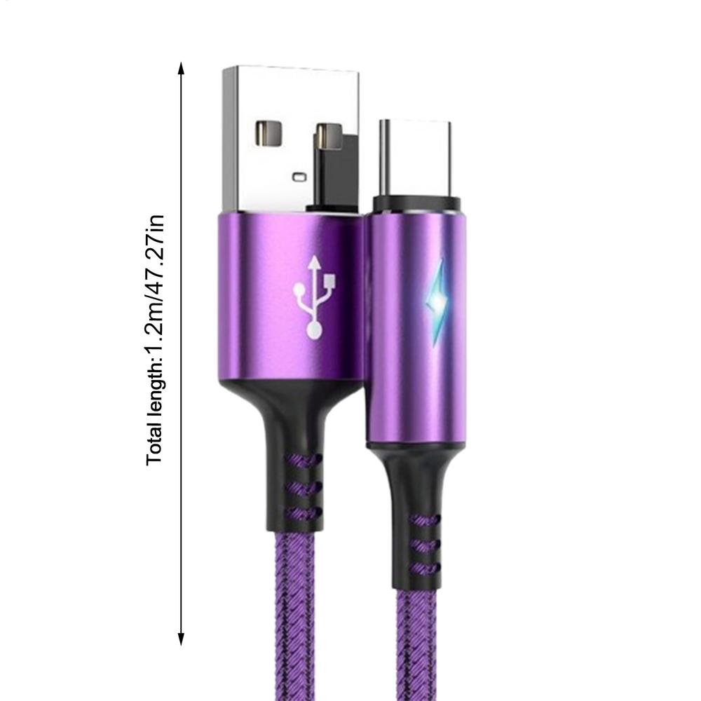 Type C Cable Super Fast Charger Cord USB Type C Quick Charge Cable Durable Type-C Charger Cord USB C Cables Phone Charger Cord: green
