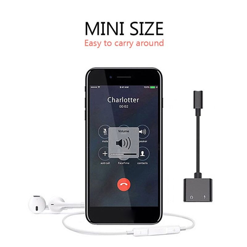 adapter 2 w 1 dla iPhone 7 8 plus X XS MAX konwerter splittera ładowania