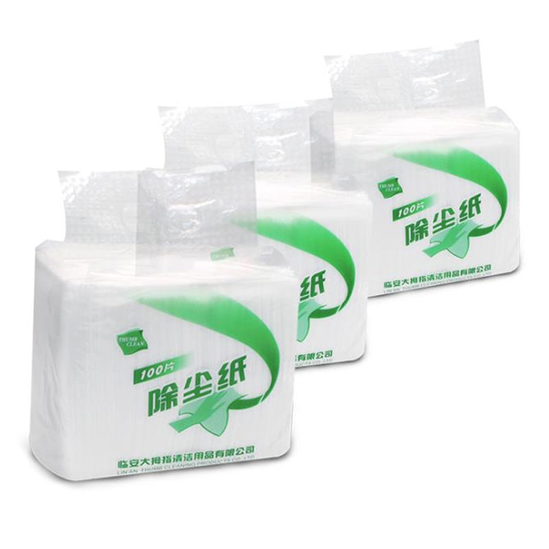 100pcs/lot Disposable Electrostatic Dust Removal Mop Paper Home Kitchen Bathroom Cleaning Cloth Replacement Mop Head Cloth