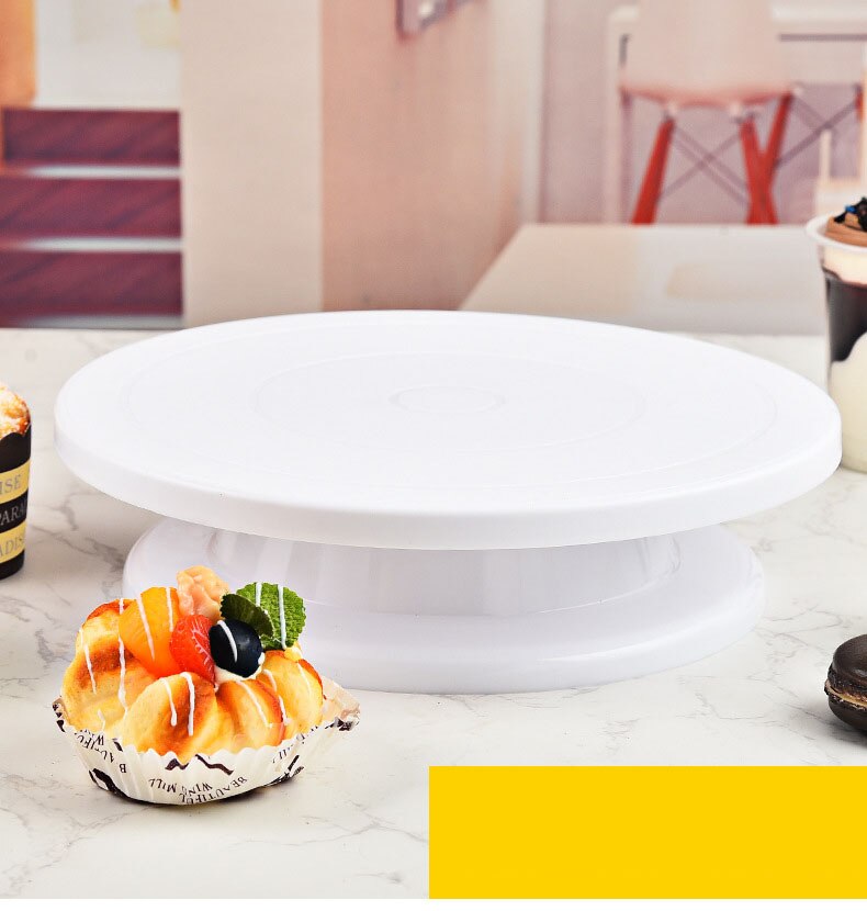 10 Inch Roterende Taart Draaitafel Witte Cake Stand Spinner Voor Taart Decoraties, Gebak, Cupcakes