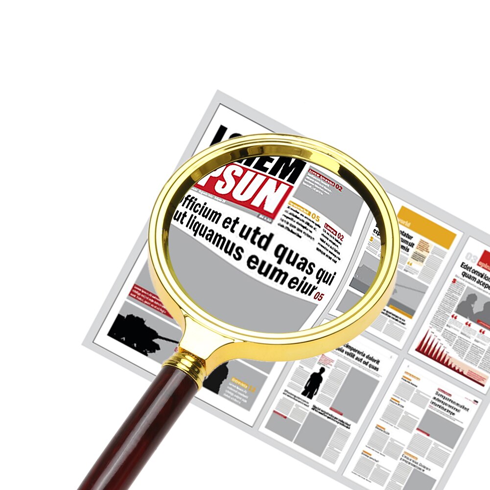 60/70/80mm 10X Portable Magnifying Glass Handheld Magnifier High Definition Reading Eye Loupe Magnifying Glass Reading Jewelry