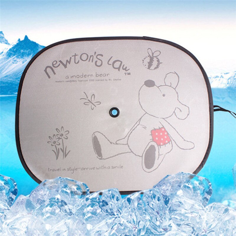 2 uds parasol automático para coche, parasol con dibujos animados, ventosa para ventana, cortina para coche, cubiertas de para coche