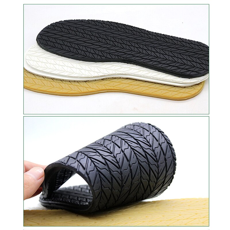 1 Pair DIY Rubber Full Sole Repair Shoes Tire Grain Wave Pattern Repair Worker Shoes Outsole 4mm Stick On Full Soles Heel Pads