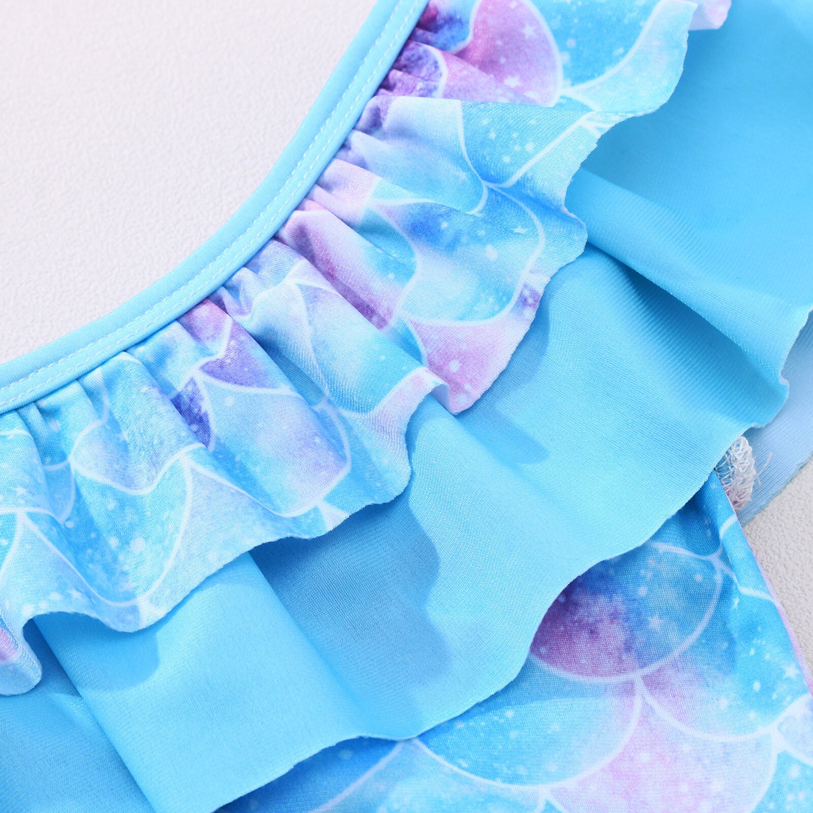 Toddler Baby Girls One-piece Mermaids Swimwear Swimsuit Clothes Купальник Детский One Shoulder One Piece Swimsuit Kids