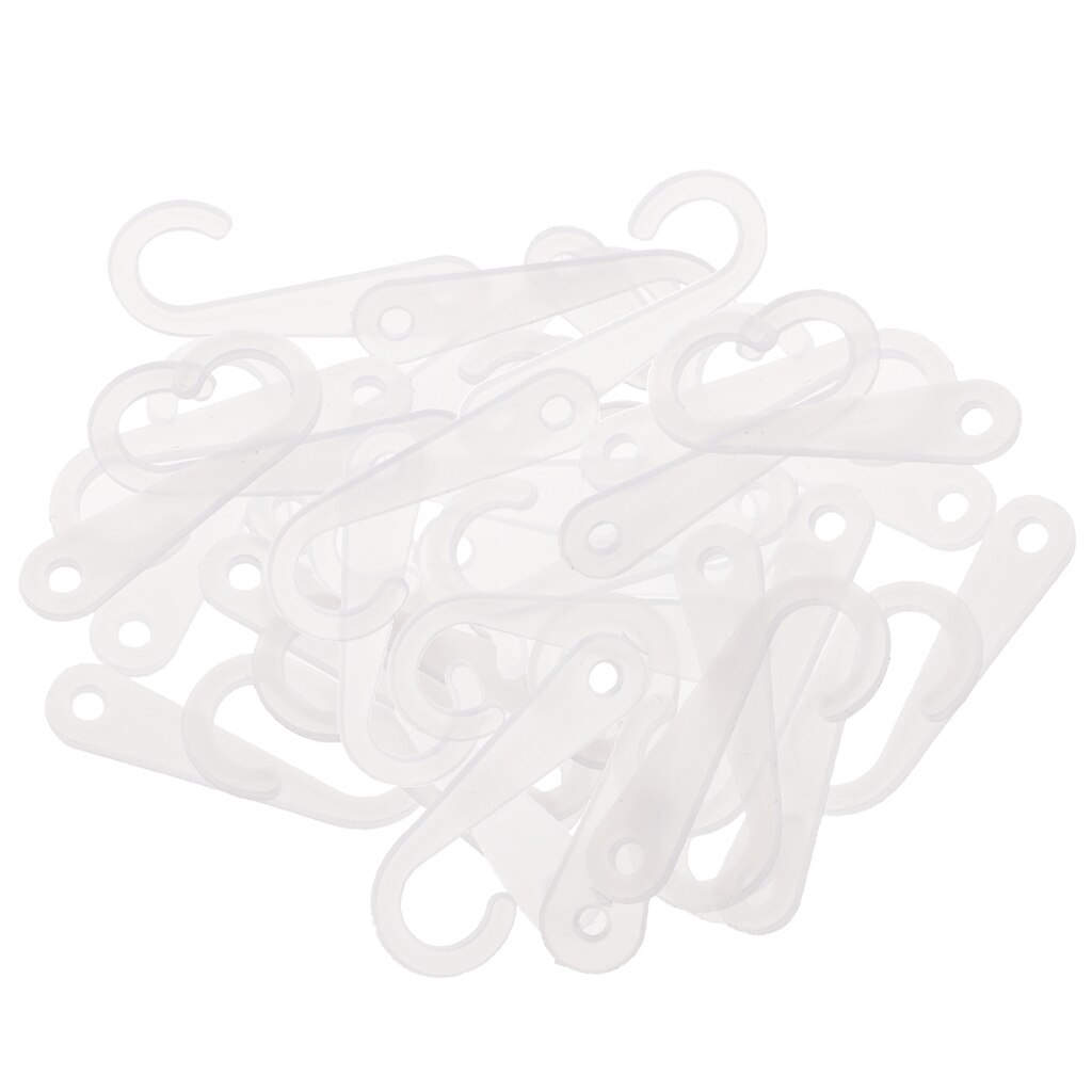 50 Pieces Plastic J Hooks Hanger for Socks Retail Clothes Display Hanger Accessories: Transparent