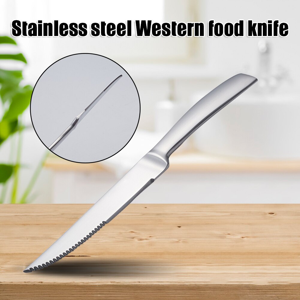 Roestvrij Staal Diner Cutter Steak Cutter Professionele Gekarteld Steak Messen Voor Multipurpose Hnad Gereedschap E2S