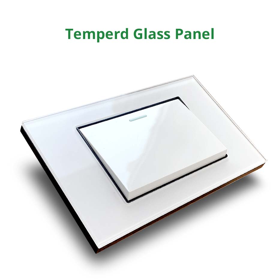 Wallpad DIY White Tempered Glass Panel Wall Light Switch EU UK Italian Brazil Socket Free Combination 118*75mm Module Frame Only