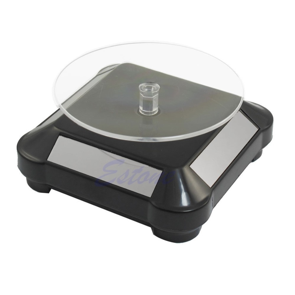 Vitrina Solar giratoria 360, soporte de exhibición para teléfono, anillo, reloj, joyería