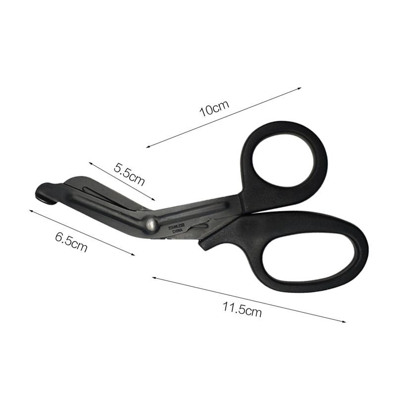 Winomo 1pc saks muskelpasta saks til skæring af sportsbåndsbåndskæring (sort; sort bøjet saks)