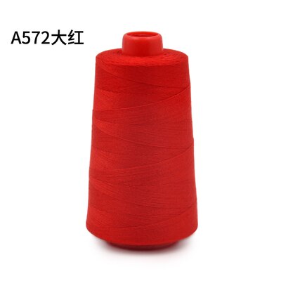 1 Spool 100% Polyester Sewing Thread for Sewing Machine 20S/3 Thicker Than 40S/2 White/Black/Blue/Green 3000 yards: A572 red 20S3