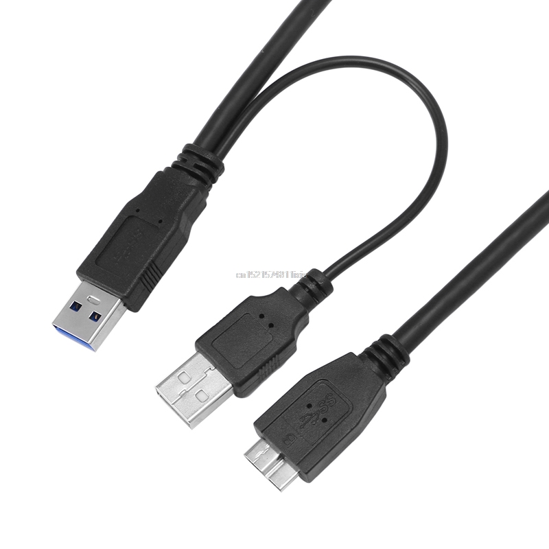 Usb 3.0 dual power y shape 2 x type a - micro b kaapeli ulkoinen kiintolevylevy