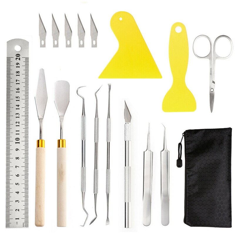 18Pcs Craft Vinyl Weeding Basic Set for Silhouettes Cameos Lettering Home DIY: Default Title