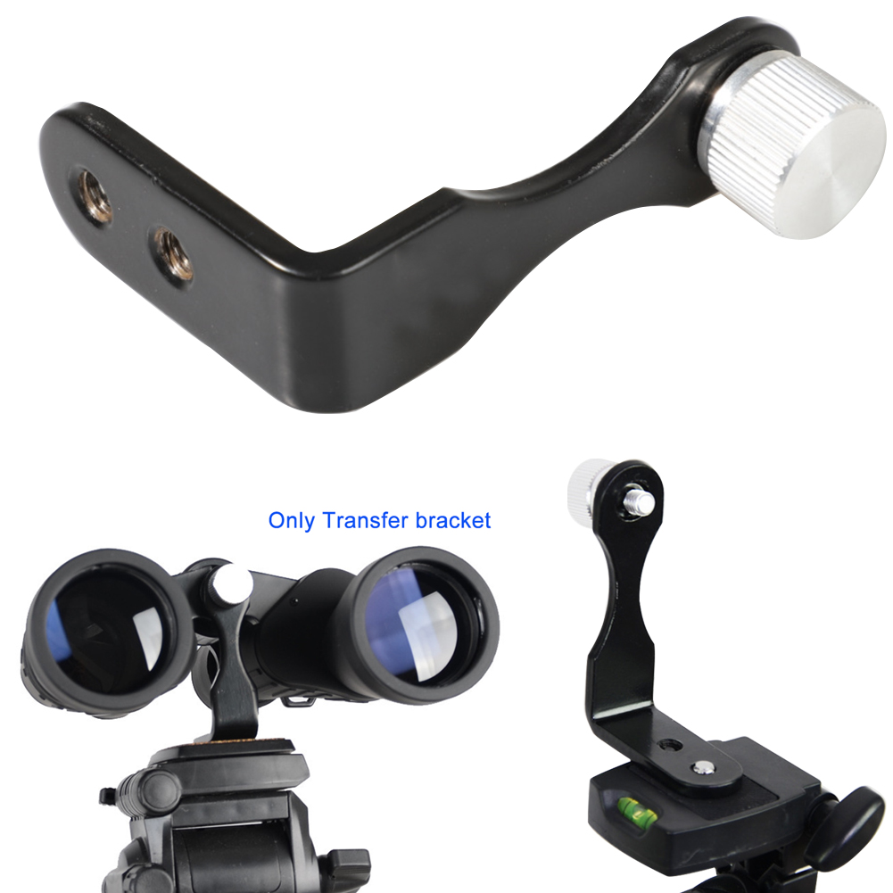 Metal Stabilizing Monocular Binocular Telescope Tripod Mount L Type Portable Reduce Burden Transfer Bracket Adapter