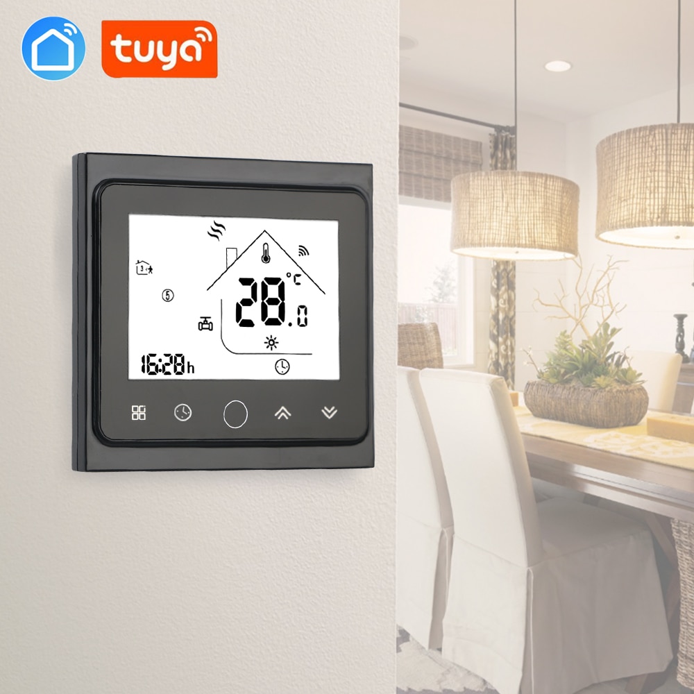 Tuya smart wifi touch termostat temperatur trådløs controller til gasfyr tør kontakt & passiv fungerer alexa google home