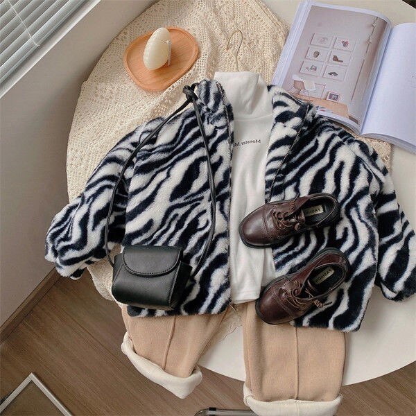Jongen Jassen Fleece Zebra Kinderen Jassen Mode Kinderen Bovenkleding Lente Herfst 2022-019
