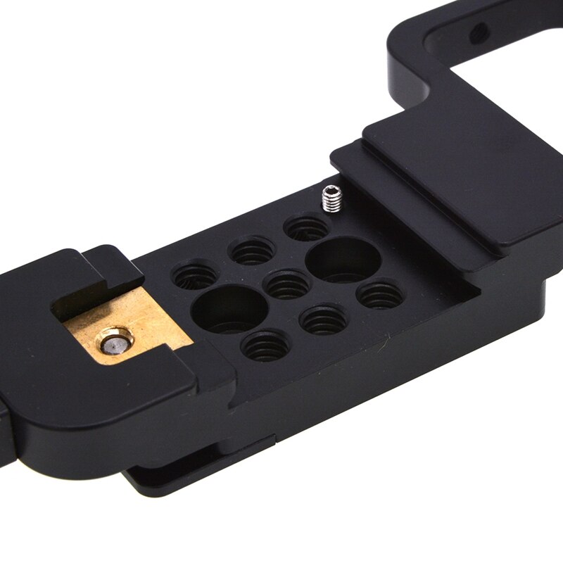 Gaiola da câmera para sony alpha a6300/a6400/a6500/a6000 câmera com 1/4 3/8 furos da linha, com adaptador frio da montagem da sapata